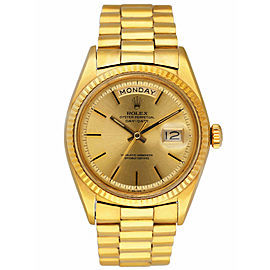 Rolex Day Date 18K Yellow Gold Mens Watch