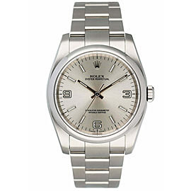 Rolex Oyster Perpetual 116000 Silver Dial Steel Mens Watch