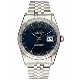 Rolex Datejust Blue Dial Mens Watch