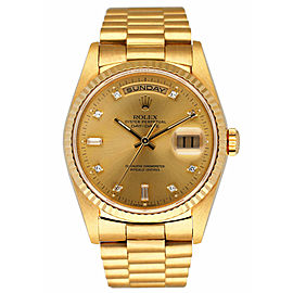 Rolex Day Date President Diamond Dial Mens Watch