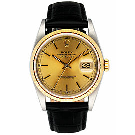 Rolex Datejust Champagne Dial Mens Watch