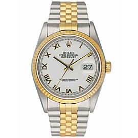 Rolex Datejust White Dial Mens Watch