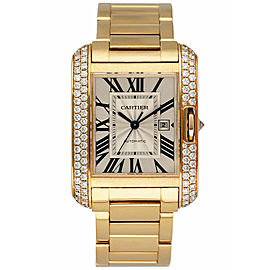 Cartier Tank Anglaise WT100006 18K Yellow Gold Diamond