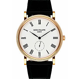 Patek Philippe Calatrava 5119R 18K Rose Gold Mens Watch Papers