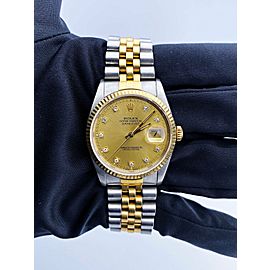 Rolex Datejust Diamond Dial Mens Watch