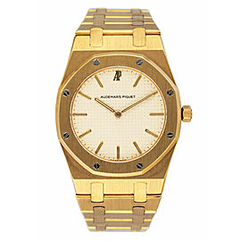 Audemars Piguet Royal Oak Cream Dial 18K Yellow Gold Ladies Watch