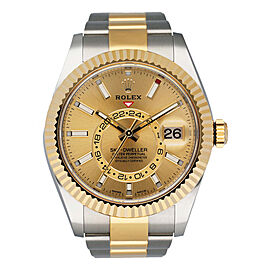 Rolex Sky Dweller Champagne Dial Mens Watch