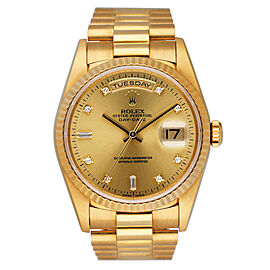 Rolex Day Date Diamond Dial Mens Watch