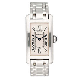 Cartier Tank Americaine 18K White Gold Ladies Watch