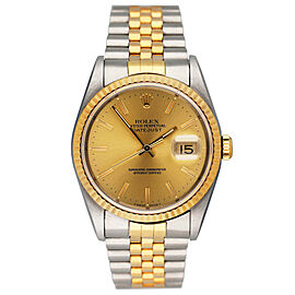 Rolex Datejust Champagne Dial Mens Watch