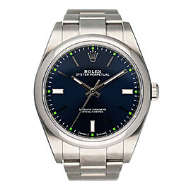 Rolex Oyster Perpetual Blue Dial Mens Watch