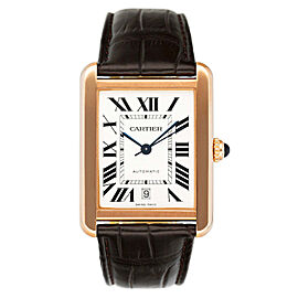 Cartier Tank Solo XL W5200026 18K Rose Gold Mens Watch