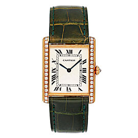 Cartier Tank Mecanique WA300551 Diamond Yellow Gold Ladies Watch