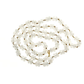 14K Yellow Gold with 150.00ct Moonstone Bead Wire Necklace