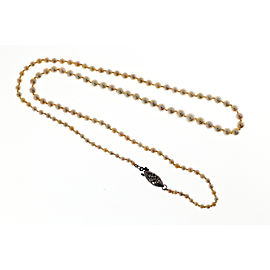 14K White Gold & Cultured Pearl Necklace