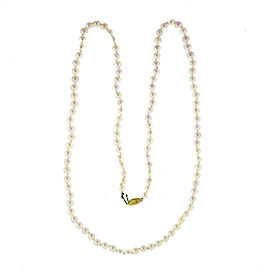 14K Yellow Gold with Pearl Necklace