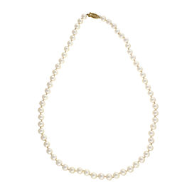 14K Yellow Gold with Pearl Necklace