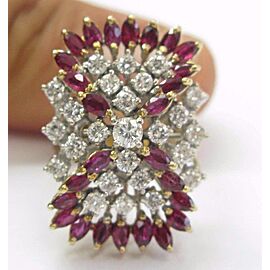 Ruby & Diamond Cocktail Ring