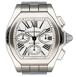 Cartier Roadster Sliver Dial Mens Watch