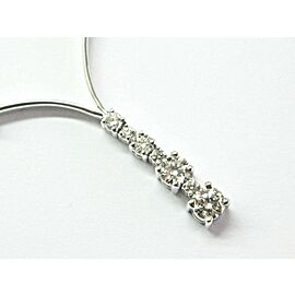 Graduated Diamond Drop Necklace 14Kt White Gold 15-Stones