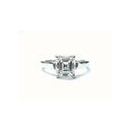 Tiffany & Co Platinum Emerald Cut Diamond Engagement Ring 1.61Ct F-VVS2