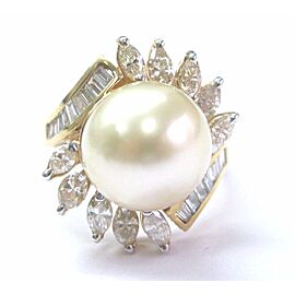 South Sea Pearl & Diamond Ring