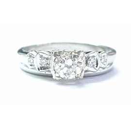 Fine 18Kt/14Kt Old European Cut Diamond White Gold Engagement Wedding