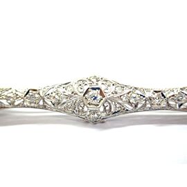 Platinun Vintage Old European Diamond Brooch