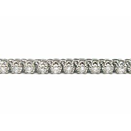 Fine Round Cut Diamond Tennis Bracelet White Gold