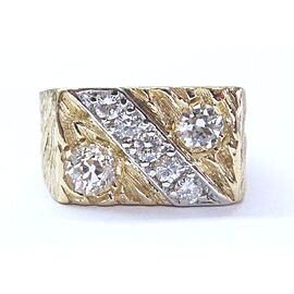 Old European Diamond Yellow Gold Vintage Jewelry Ring