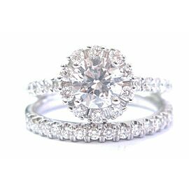 Round & Baguette Diamond Wedding Set Solid