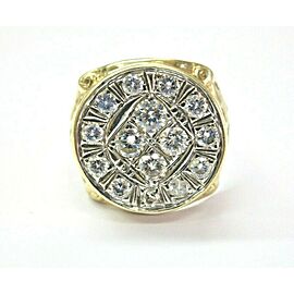 Men's Circular Diamond Ring 14Kt Yellow Gold