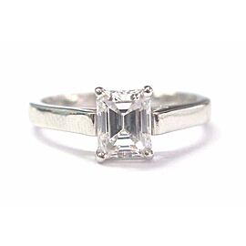 Tiffany & Co. Platinum Emerald Cut Diamond Engagement Ring