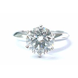 Tiffany & Co. Platinum Round Diamond Solitaire Engagement Ring