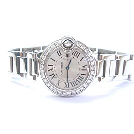 Cartier Ballon Bleu 28mm 18kt White Gold Quartz Diamond Watch