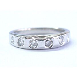 Platinum 6-Stone Round Cut Diamond Band Ring