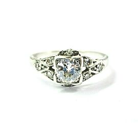 Old European Diamond Engagement Ring Platinum