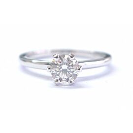 Jabel Platinum Round Cut Diamond Solitaire Engagement Ring