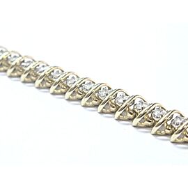 Fine Round Cut Diamond Tennis Bracelet Yellow Gold 14KT 3.60Ct 36-Stones