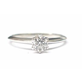 Tiffany & Co Platinum Diamond Solitaire Engagement Ring 0.40Ct I-VS1