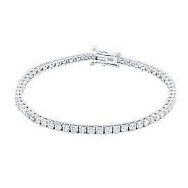 True 14k White Gold 2.01ct Diamond Tennis Bracelet