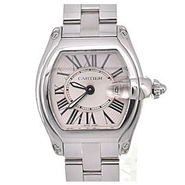 CARTIER Roadster SM W62016V3 Silver Dial Quartz Ladies Watch