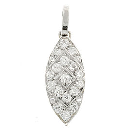 Platinum & 0.15ct. Diamond Bead Set Pendant