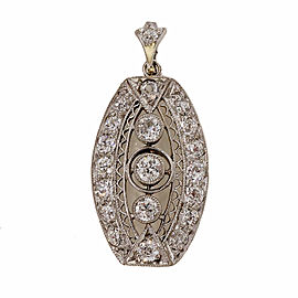 Art Deco Platinum & .30ct Diamond Filigree Pendant