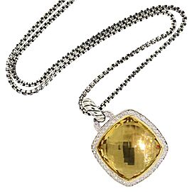 David Yurman Albion Pendant Champagne Citrine and Diamonds18K Gold