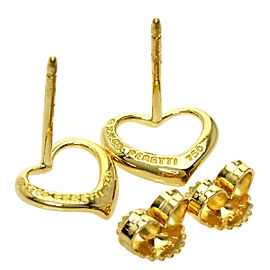 TIFFANY & Co 18K Yellow Gold Open heart earring