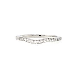 Platinum Pave Curved Diamond Band Ring Size 5.25