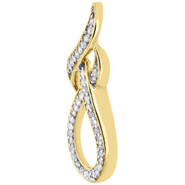 10K Yellow Gold with 0.20ct Diamond Infinity Knot Pendant