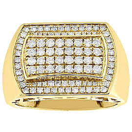 10K Yellow Gold with 1.00ct Diamond Band Ring Size 10