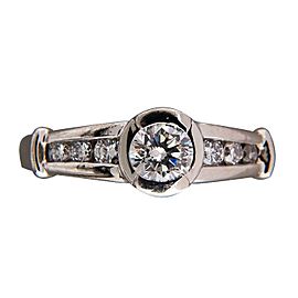 Vintage Designer Fd 0.40ct Platinum Fd .15CT Semi Bezel Channel Set Diamond Ring